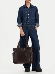 G-Star Raw Torebka C-LDA8720 Brązowy ciemny. Brązowe shopperki damskie G-Star, bez wzorów, ze skóry, bez dodatków. Za 279.99 zł.