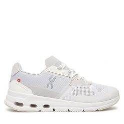 Buty do biegania On. Białe obuwie sportowe damskie On, bez wzorów, bez zapięcia, do biegania. Za 539.99 zł.