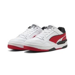 Sneakersy unisex Rebound Retro PUMA White For All Time Red Black. Białe obuwie sportowe damskie Puma, bez wzorów, z syntetyku, bez zapięcia, do koszykówki. Za 359.00 zł.