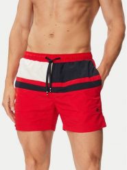 Beverly Hills Polo Club Szorty kąpielowe P-SS26M-SUNNY-0065 Czerwony Regular Fit. Czerwone kąpielówki męskie Beverly Hills Polo Club, bez wzorów, z syntetyku. Za 135.99 zł.