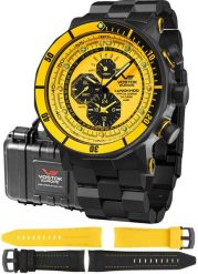 Zegarek męski Vostok Europe YM86-620C504B czarny. Czarne zegarki męskie Vostok Europe, bez wzorów. Za 7,216.53 zł.