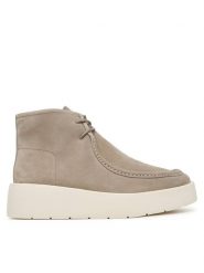 Calvin Klein Trzewiki Flatf Lace Up Apr Cut Boot HW0HW03273 Beżowy. Brązowe botki damskie Calvin Klein, bez wzorów, ze skóry, bez obcasa, na płaskiej podeszwie, bez zapięcia. Za 699.99 zł.