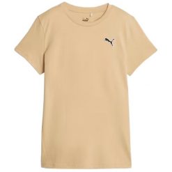 Koszulka fitness damska Puma Better Essentials Tee. Brązowe bluzki damskie Puma, m, bez wzorów, casualowe, bez kołnierzyka, bez ramiączek. W wyprzedaży za 91.65 zł.