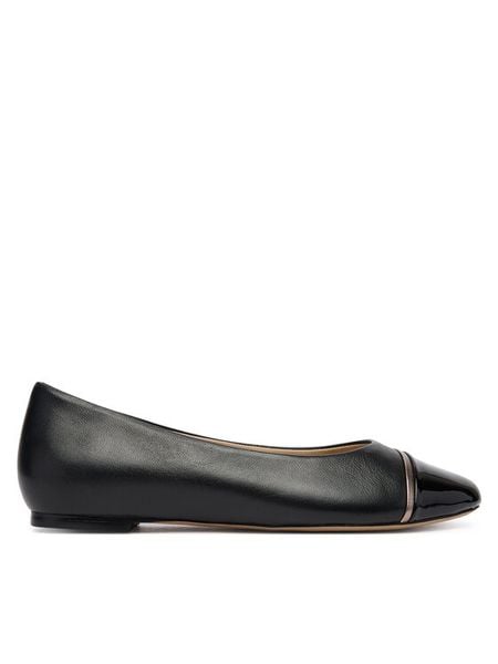 Caprice Baleriny 9-22107-46 Czarny. Czarne balerinki damskie Caprice, bez wzorów, ze skóry, bez obcasa, bez zapięcia. Za 203.99 zł.