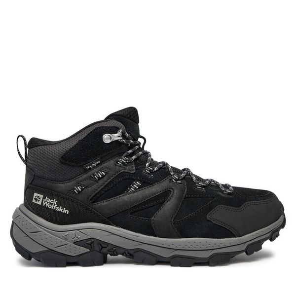 Trekkingi Jack Wolfskin. Szare botki męskie Jack Wolfskin, bez wzorów, bez obcasa, bez zapięcia. Za 599.99 zł.
