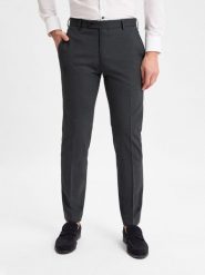 Finshley & Harding spodnie garniturowe - Mitch Mężczyźni Modern Fit szary, 98. Szare garnitury męskie Finshley & Harding, m, bez wzorów, z wełny, biznesowe. Za 449.95 zł.