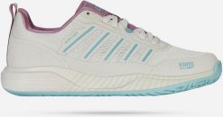 Padel shoes for ladies K-SWISS ULTRA COURT PADEL white/lilas EU38. Białe obuwie sportowe damskie K-SWISS, bez wzorów, bez zapięcia. Za 527.17 zł.