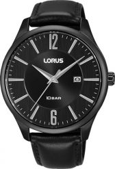 Zegarek męski Lorus RH921RX9 czarny. Czarne zegarki męskie Lorus, bez wzorów. Za 275.00 zł.