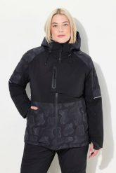 Damskie Kurtka sportowa HYPRAR wodoodporna osłona przeciwśnieżna kaptur. Czarne kurtki sportowe damskie Ulla Popken, plus size, bez wzorów, z materiału, bez ramiączek, z kapturem, narciarskie. Za 849.99 zł.