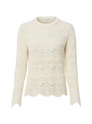 Marie Lund sweter z grubej dzianiny Kobiety Bawełna biały, XXL. Białe swetry nierozpinane damskie Marie Lund, xxl, bez wzorów, z bawełny, eleganckie, bez kołnierzyka, bez ramiączek. Za 129.95 zł.