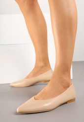 Ciemnobeżowe Balerinki Vices Ozdobione Migdałowym Noskiem Neoranea. Brązowe balerinki damskie Renee, bez wzorów, z jeansu, eleganckie, bez obcasa, bez zapięcia. Za 59.99 zł.