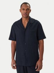 Emporio Armani Koszula EM000593 AF20590 UB102 Granatowy Regular Fit. Niebieskie koszule męskie Emporio Armani, m, bez wzorów, z wiskozy, bez kołnierzyka, bez ramiączek. Za 579.99 zł.