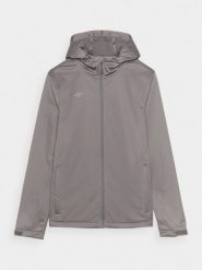 4F Kurtka softshell wiatroodporna membrana 5 000 męska - szara L. Szare kurtki męskie 4F, l, bez wzorów, z dzianiny, z kapturem, wspinaczkowe, windstopper. Za 299.99 zł.