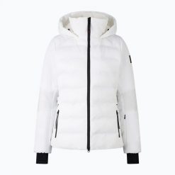 Kurtka narciarska damska BOGNER FIRE+ICE Cadja 2. Białe kurtki sportowe damskie na zimę, l, bez wzorów, z elastanu, bez ramiączek, bez kaptura, narciarskie. Za 2,499.00 zł.