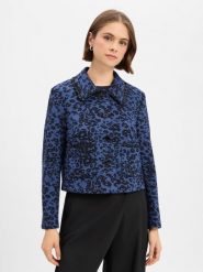 Marc Cain bluza typu blazer Kobiety Materiał dresowy niebieski, 40. Niebieskie bluzy damskie Marc Cain, bez wzorów, z dresówki, eleganckie, bez ramiączek, bez kaptura. Za 1,999.95 zł.
