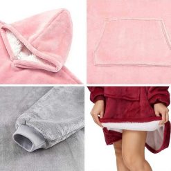 ZOLTA Ciepły koc TV Bluza z rękawami Narzuta Szlafrok 160x85. Żółte szlafroki damskie ZOLTA, bez wzorów, bez ramiączek, bez kaptura. Za 129.89 zł.