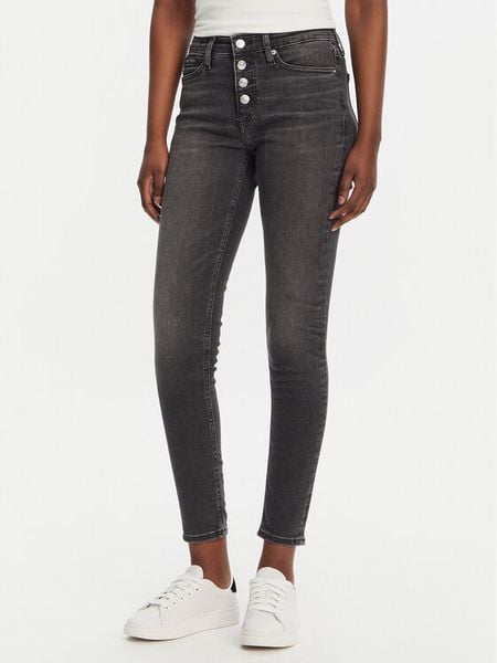 Calvin Klein Jeans Jeansy J20J225114 Czarny Skinny Fit. Czarne jeansy damskie Calvin Klein Jeans, bez wzorów, z bawełny. Za 249.99 zł.