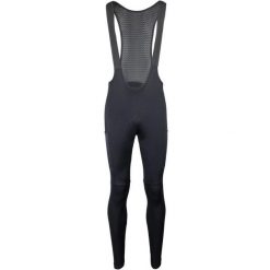 Spodnie rowerowe długie z wkładką i szelkami Force Endless wiosenno/jesienne. Czarne spodnie sportowe damskie FORCE, na jesień, bez wzorów, sportowe, długie, rowerowe. Za 349.00 zł.