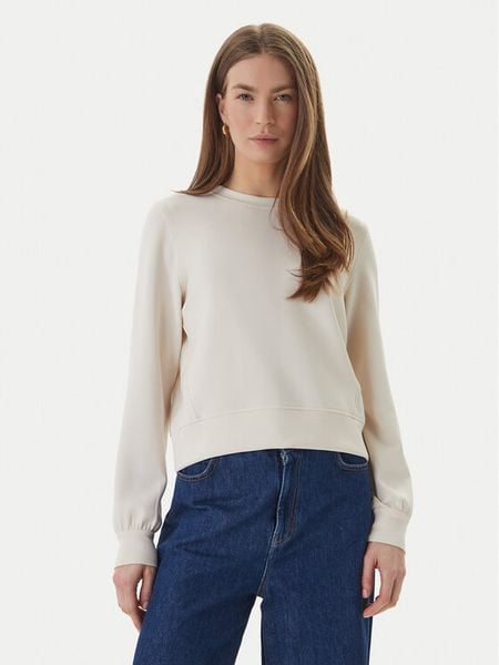 ONLY Bluza Maya 15369155 Kremowy Regular Fit. Białe bluzy damskie ONLY, s, bez wzorów, z syntetyku, bez ramiączek, bez kaptura. Za 97.99 zł.