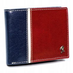 Portfel męski Rovicky 323-RBA-D NAVY-RED. Czerwone portfele męskie ROVICKY, bez wzorów. Za 84.00 zł.
