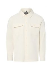 Nils Sundström koszula typu overshirt Mężczyźni Regular Fit biały, L. Białe koszule męskie Nils Sundström, l, bez wzorów, bez kołnierzyka, bez ramiączek. Za 349.95 zł.