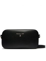 Patrizia Pepe Torebka 8B0152/L061-K103 Czarny. Czarne listonoszki damskie Patrizia Pepe, bez wzorów, ze skóry, bez dodatków. Za 559.99 zł.