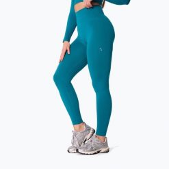Legginsy treningowe damskie Carpatree Dopamine Buzz Seamless. Niebieskie legginsy damskie Carpatree, bez wzorów, z elastanu. Za 229.99 zł.
