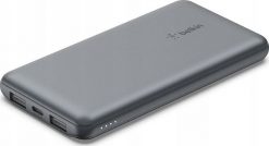 Powerbank Belkin POWERBANK 10000 MAH 15W, SZARY. Szare powerbanki Belkin. Za 78.74 zł.