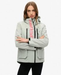 Superdry Kurtka z kapturem Windbreaker techniczny slim. Szare kurtki męskie Superdry, bez wzorów, z kapturem. Za 527.50 zł.