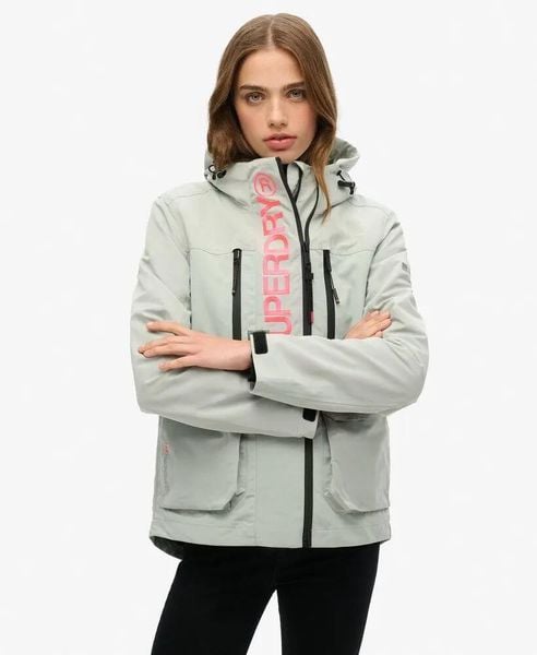 Superdry Kurtka z kapturem Windbreaker techniczny slim. Szare kurtki męskie Superdry, bez wzorów, z kapturem. Za 491.00 zł.