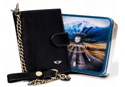 Portfel skórzany Peterson [DH] PTN 303ZŁ-2-1-1 czarny. Czarne portfele męskie Peterson, bez wzorów, ze skóry. Za 104.00 zł.