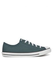 Converse Trampki Chuck Taylor All Star Dainty A12566C Zielony. Zielone trampki i tenisówki damskie Converse, bez wzorów, z materiału, bez zapięcia. Za 209.99 zł.