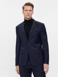 Calvin Klein Marynarka K10K112291 Granatowy Slim Fit. Niebieskie marynarki męskie Calvin Klein, m, bez wzorów, z wełny, bez kołnierzyka, bez ramiączek. Za 1,139.00 zł.