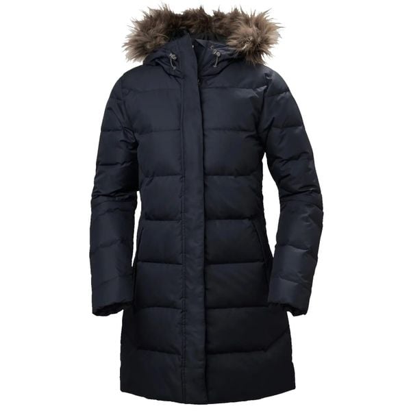 Płaszcz puchowy damski Helly Hansen Aden Down Parka. Niebieskie parki damskie Helly Hansen, l, bez wzorów, z materiału, bez kołnierzyka, bez kaptura. Za 1,263.80 zł.