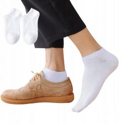 SKARPETY STOPKI BAWEŁNA 100% Wygodne UNISEX Bawełniane 38-44 BIAŁE. Białe skarpetki damskie ITIMPORT, bez wzorów, z bawełny. Za 18.14 zł.