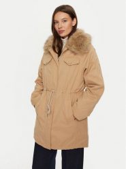 Guess Parka Lucie W4BL45 WGK30 Beżowy Regular Fit. Brązowe parki damskie Guess, xs, z aplikacjami, z syntetyku, bez kaptura. Za 589.99 zł.