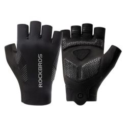 Rękawiczki rowerowe Rockbros wiosna/lato/jesień, krótkie palce. Zielone rękawiczki męskie ROCKBROS, na jesień, bez wzorów, z materiału. Za 69.99 zł.