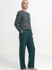 Rich & Royal marynarka z tkaniny bouclé z domieszką wełny Kobiety Sztuczne włókno wielokolorowy, 34. Marynarki i żakiety damskie Rich & Royal, bez wzorów, z tkaniny, biznesowe, bez kołnierzyka, bez ramiączek. Za 999.95 zł.