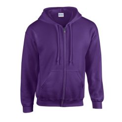 Bluza Z Kapturem Dla Dorosłych Unisex Heavy Blend Full Zip. Fioletowe bluzy męskie GILDAN, m, bez wzorów, bez ramiączek, z kapturem. Za 122.99 zł.