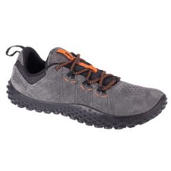 Buty trekkingowe męskie Merrell Wrapt. Brązowe buty zimowe męskie Merrell, bez wzorów, z materiału, bez obcasa, bez zapięcia. Za 694.00 zł.