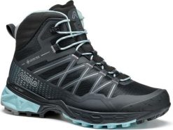 Buty trekkingowe Asolo Tahoe Mid Gore-Tex Czarny/Niebieski. Czarne obuwie trekkingowe damskie Asolo, z gore-texu, bez zapięcia. Za 808.20 zł.
