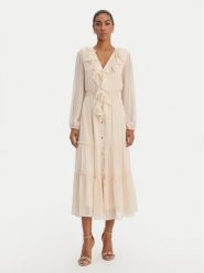 Morgan Sukienka codzienna 261-ROMANCE Różowy Regular Fit. Czerwone sukienki damskie Morgan, na co dzień, bez wzorów, z dzianiny, bez kołnierzyka, bez ramiączek, proste. Za 479.99 zł.