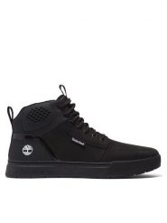 Timberland Trzewiki Maple Grove Sport Mid TB0A2DJQ0011 Czarny. Czarne botki męskie Timberland, bez wzorów, z nubiku, sportowe, bez obcasa, bez zapięcia. Za 569.99 zł.