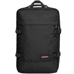 Plecak Eastpak Travelpack 42L czarny, 51x33x23 cm, wegański. Czarne plecaki męskie Eastpak, bez wzorów, z poliamidu. Za 467.10 zł.