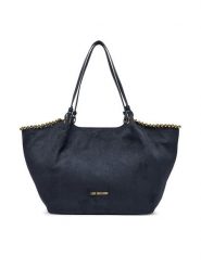 LOVE MOSCHINO Torebka JC4220PP0PKF175A Granatowy. Niebieskie shopperki damskie Love Moschino, bez wzorów, z materiału, bez dodatków. Za 1,029.00 zł.