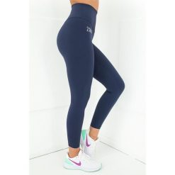 Legginsy sportowe damskie 2skin Pilates. Niebieskie legginsy damskie 2SkIN, l, bez wzorów, na fitness i siłownię. Za 219.00 zł.