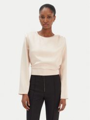 Rinascimento Bluzka CFC0126404003 Beżowy Regular Fit. Brązowe bluzki damskie Rinascimento, s, bez wzorów, z syntetyku, bez kołnierzyka, bez ramiączek. Za 289.99 zł.