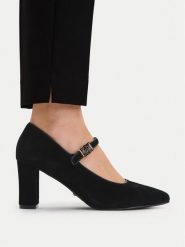 MEXX Czółenka EO-WS3990-02 Czarny. Czarne czółenka damskie Mexx, bez wzorów, ze skóry, bez obcasa, bez zapięcia. Za 349.99 zł.
