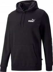 Puma Bluza męska Puma ESS+ Tape Hoodie FL czarna 849040 01 2XL. Czarne bluzy męskie Puma, m, bez wzorów, bez kaptura. Za 200.88 zł.