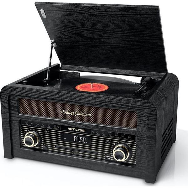 Radio Muse Muse Turntable micro system MT-115W USB port, Bluetooth, CD player, Wireless connection, AUX in, FM radio,. Radia Muse. Za 528.82 zł.